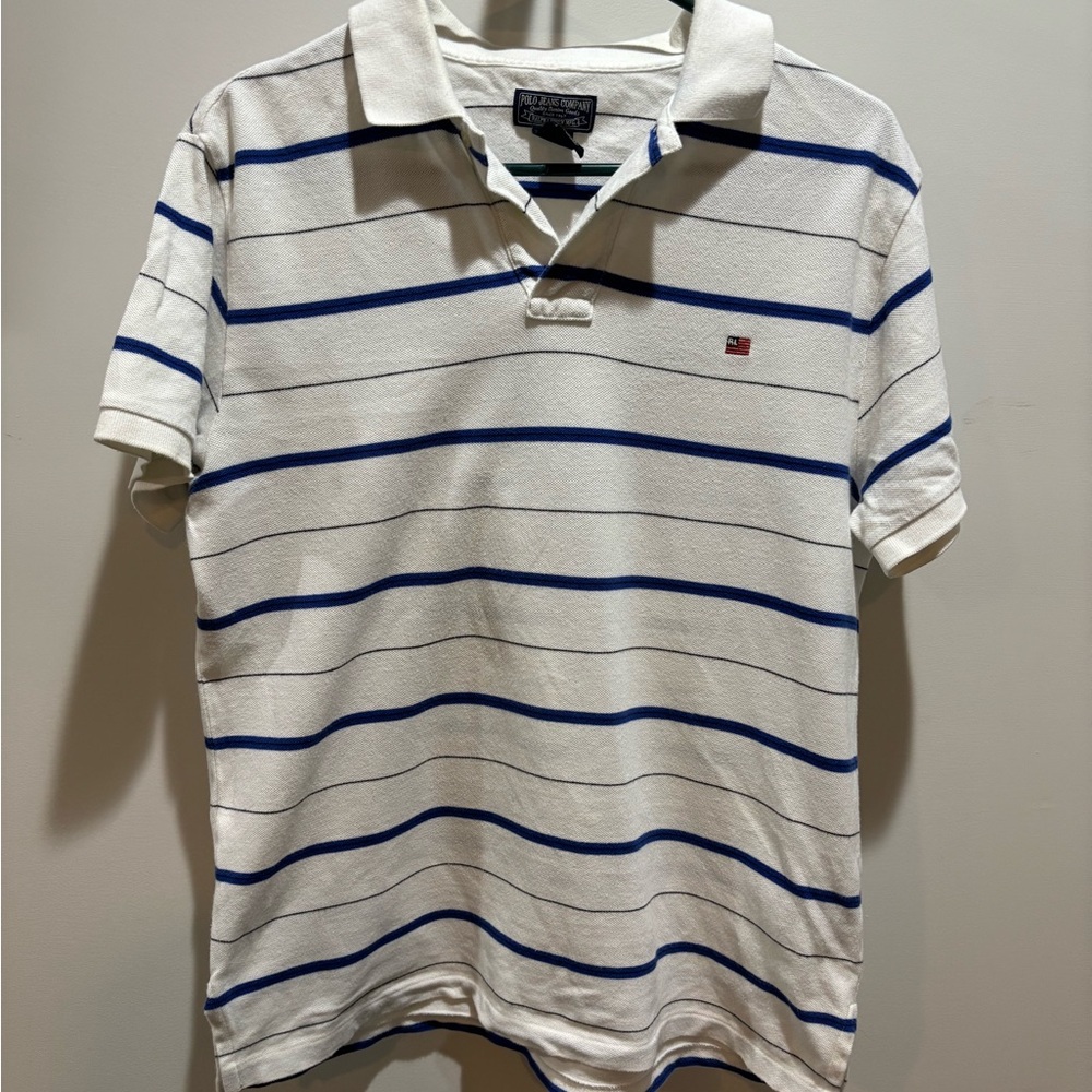 Polo Ralph Lauren White with Blue Stripes